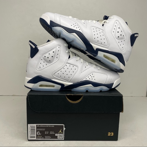 Jordan Shoes - Nike Air Jordan 6 Retro GS “Midnight Navy” NEW 2022